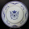 Assiette en porcelaine de Tournai Gilde Saint-Sébastien