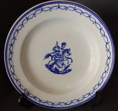 Assiette en porcelaine de Tournai (Saint Georges)