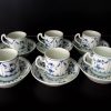 Suite de six tasses tournai immortel de Saxe