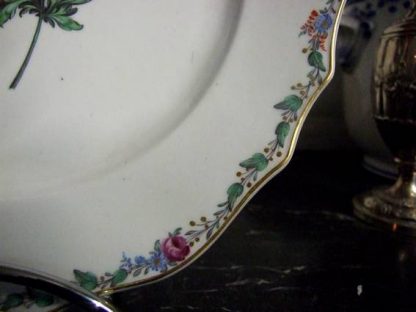 Assiette en porcelaine de Tournai polychrome (oeillet) – Image 6