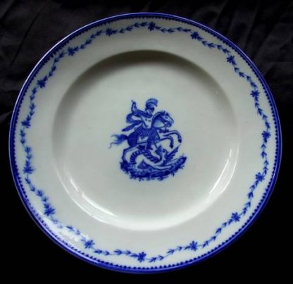 Assiette en porcelaine de Tournai (Saint Georges)
