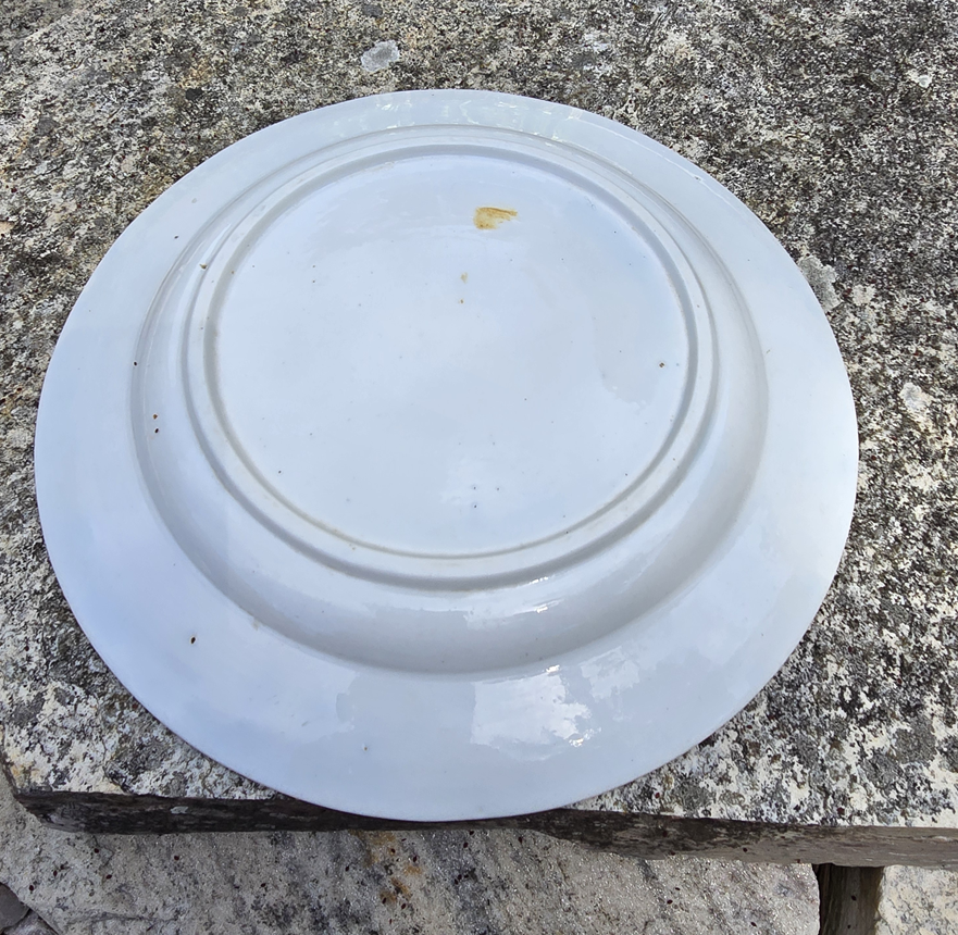 Assiette à dessert en porcelaine de Tournai (décor chenille). – Image 3