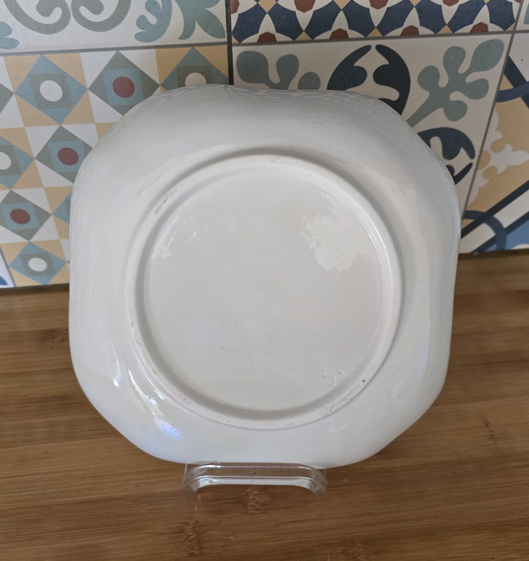 Compotier carré en porcelaine de Tournai (glands) n°5. – Image 3